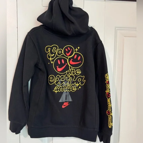 Nike Kids Go the Extra Mile Black Hoodie Sz M (5-6y) - Picture 2 of 4